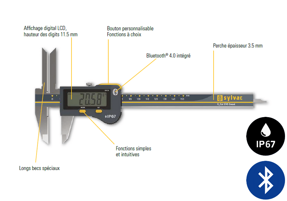 Pied à coulisse Sylvac modèle S_Cal Evo Smart Deep Measurement