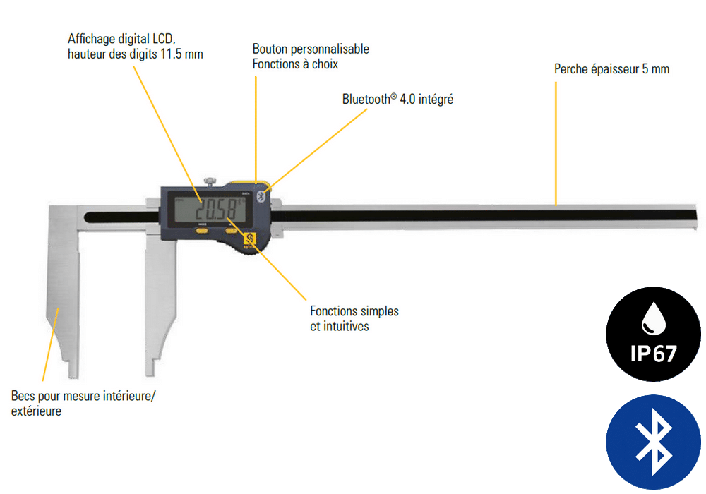 Pied à coulisse Sylvac modèle S_Cal Evo Form E Mid Size Caliper r5
