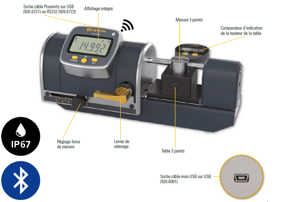 Banc mesure PS16 V2 3 points smart Sylvac